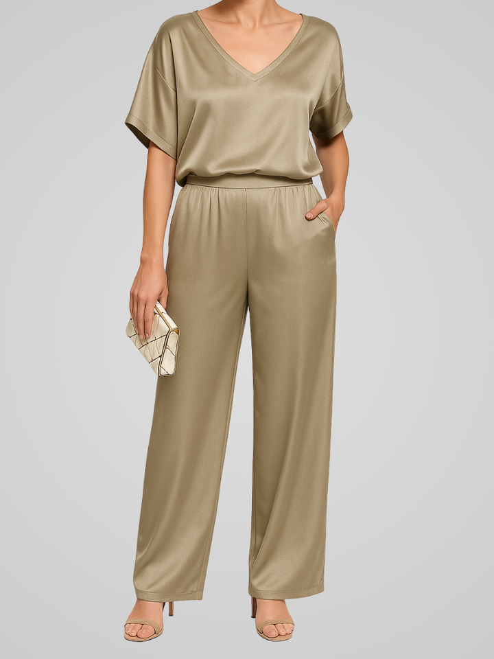 Willa | Damen Elegantes Satin Co-ord Satz