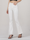 Desta | Damen Elegante Lockere-Passform Weiß Weitem-Bein Jeans