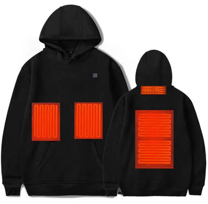 Beheiztes Sweatshirt Kapuzenpullover | Winterschicht mit Einstellbarer Wärme