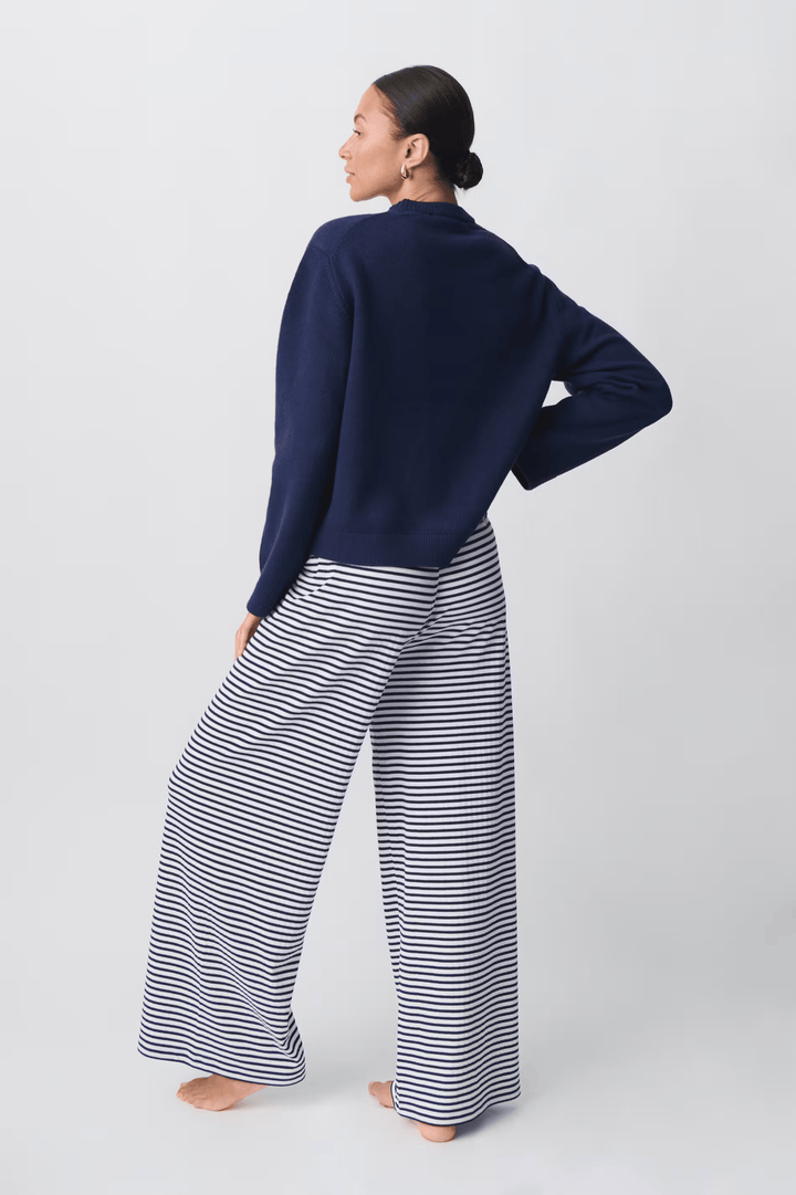 Zaria | Damen Bequeme Gestreifte Lockerer Passform Hose