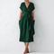 Talyra | Damen Lässiges V-Ausschnitt Kleid