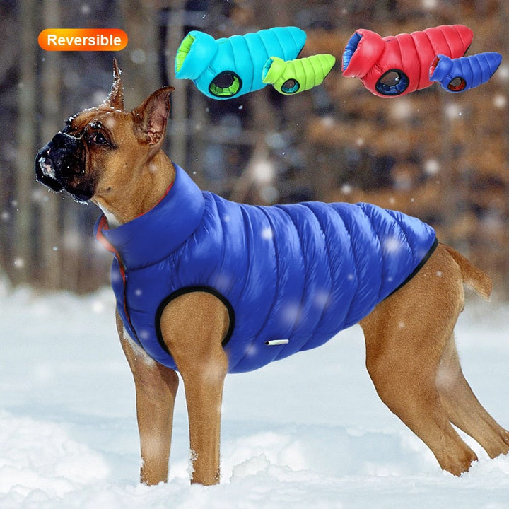 Wendbarer Hunde-Puffermantel | Vlies-Gefütterte Jacke für Kaltes Wetter