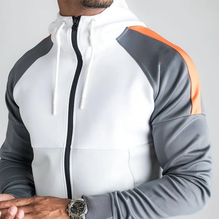 Jorren | Herren Schmale-Passform Reißverschluss Zuziehen Jacke und Joggerhose Satz