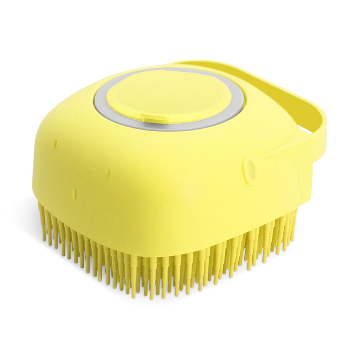 Silikon-Badebürste für Haustiere mit Shampoo-Spender