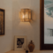 Boho Wanddekoration | Rattan Lampenschirm mit Hanfseil