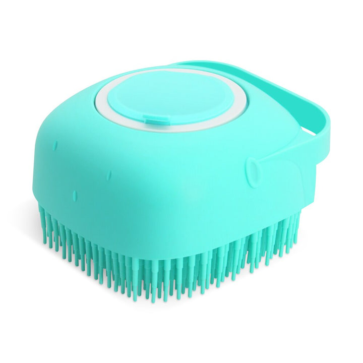 Silikon-Badebürste für Haustiere mit Shampoo-Spender
