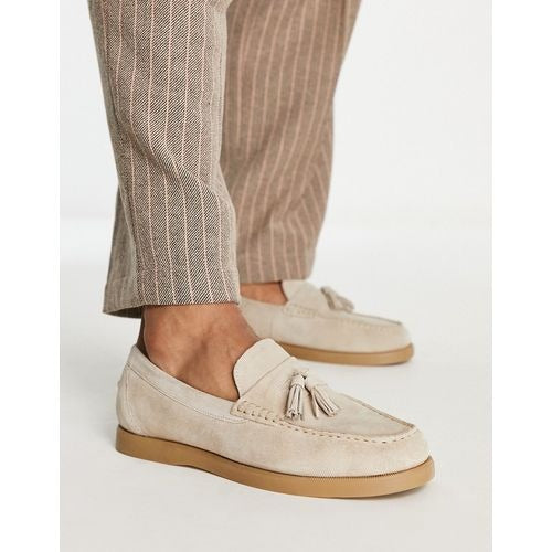 Fendrick | Herren Slipper Aus Wildleder mit Dicker Sohle und Quaste