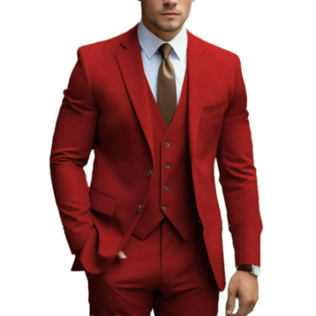 Herren-Hochzeitsanzug 3-Teilig mit Weste