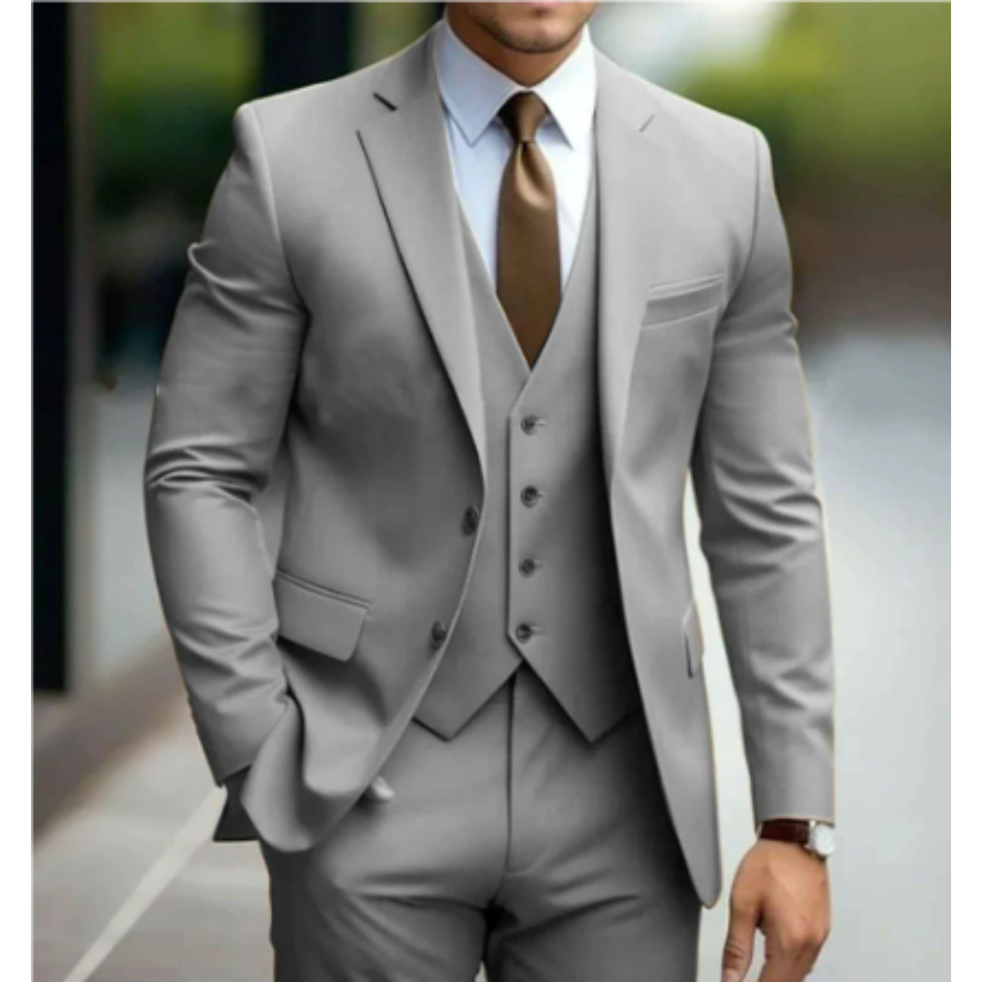 Herren-Hochzeitsanzug 3-Teilig mit Weste