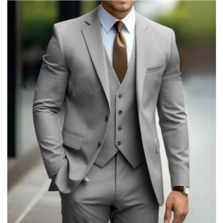 Herren-Hochzeitsanzug 3-Teilig mit Weste