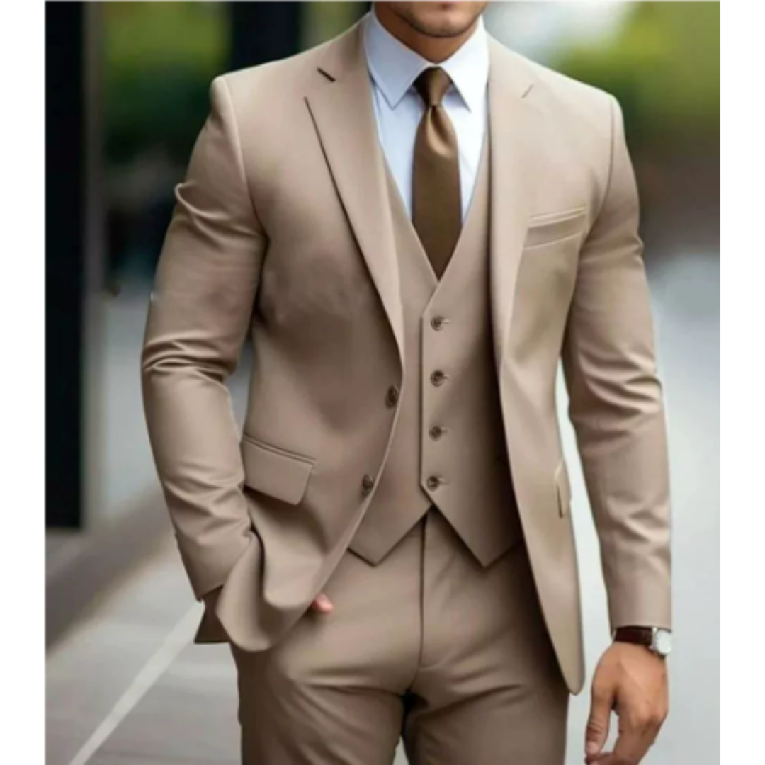 Herren-Hochzeitsanzug 3-Teilig mit Weste