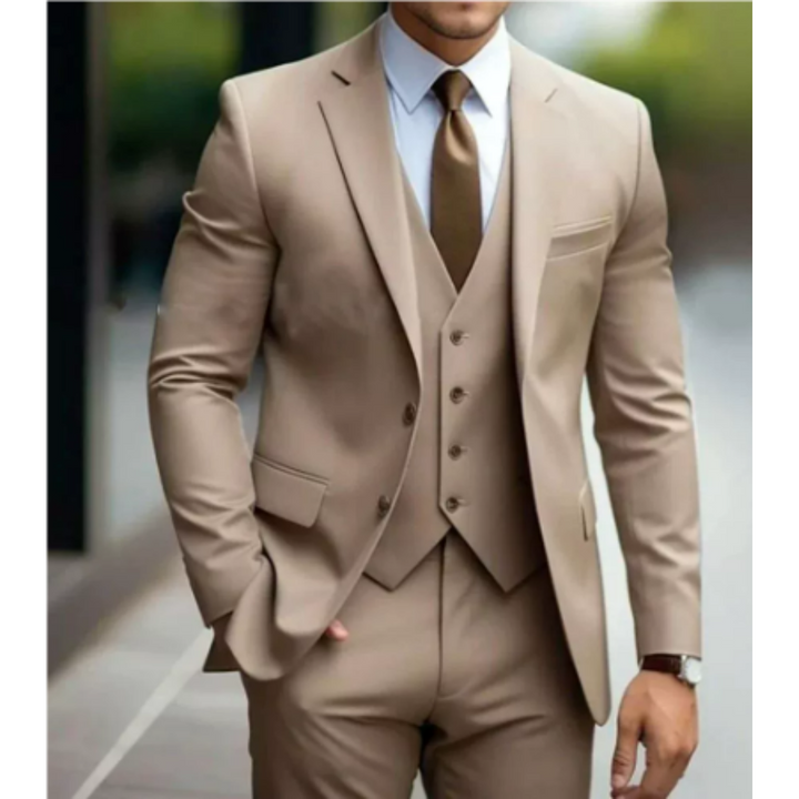 Herren-Hochzeitsanzug 3-Teilig mit Weste