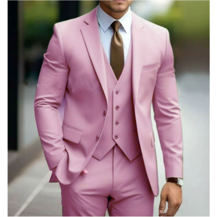 Herren-Hochzeitsanzug 3-Teilig mit Weste