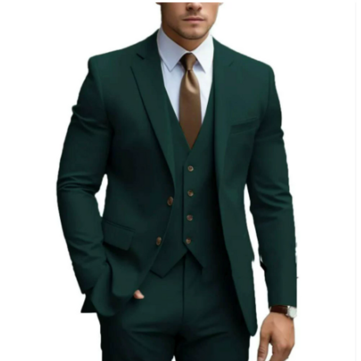 Herren-Hochzeitsanzug 3-Teilig mit Weste