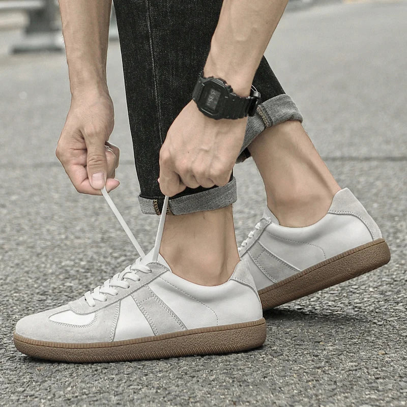 Herren Turnschuhe Aus Wildleder Mit Strapazierfähiger Außensohle