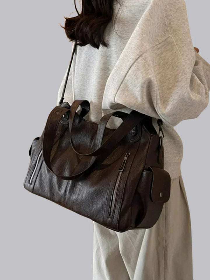 Klassische Leder Umhängetasche für Damen | Lässig Und Formell