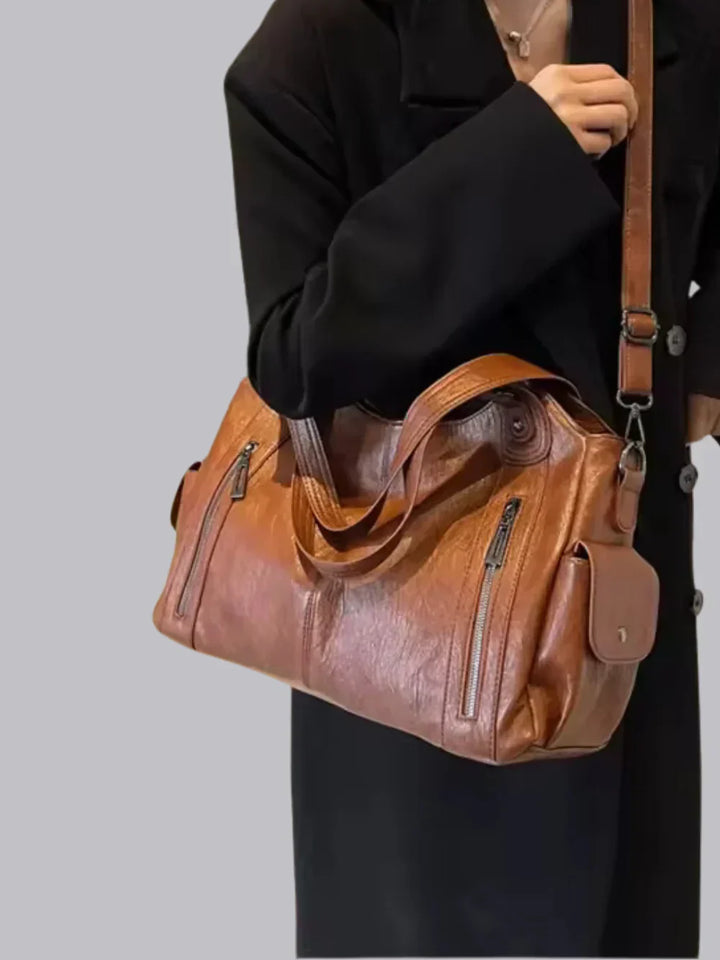 Klassische Leder Umhängetasche für Damen | Lässig Und Formell