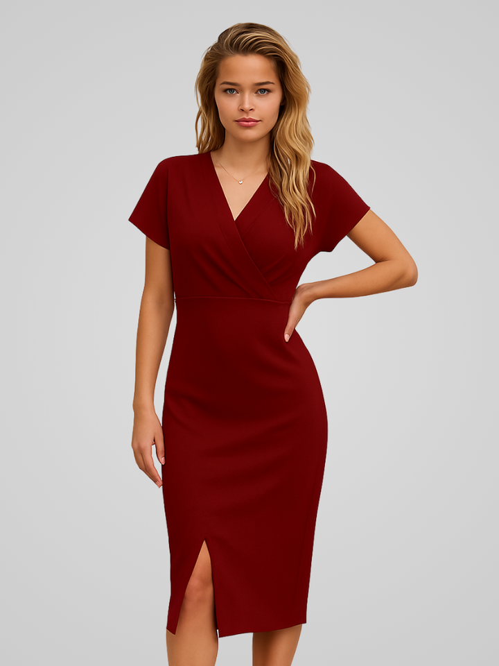 Arlise | Damen Elegantes ärmelloses Wickelkleid
