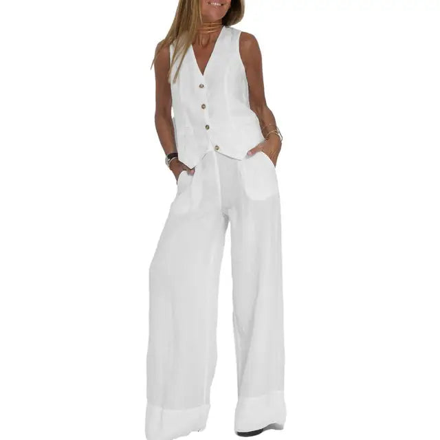 Saffron | Damen Stilvolles Lockeres Zweiteiliges Satz