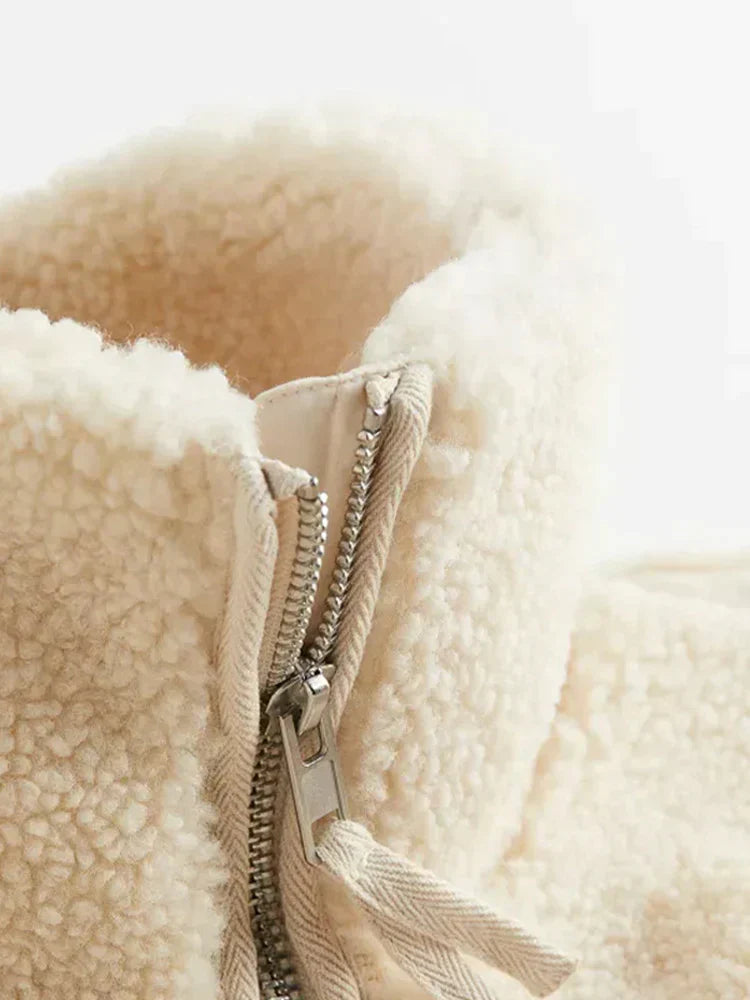 Damen Übergröße Teddy Mantel