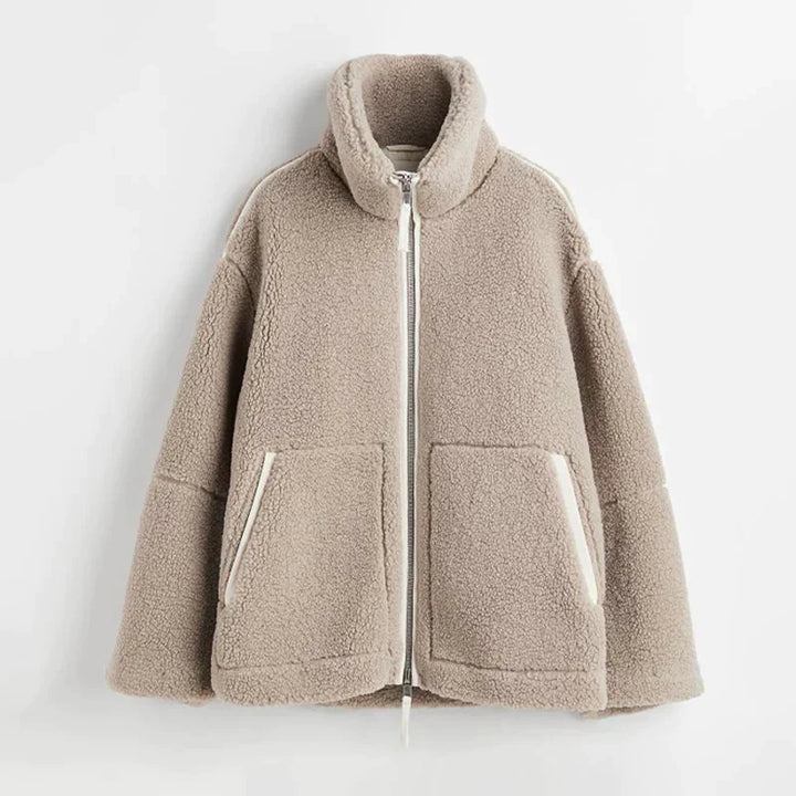 Damen Übergröße Teddy Mantel