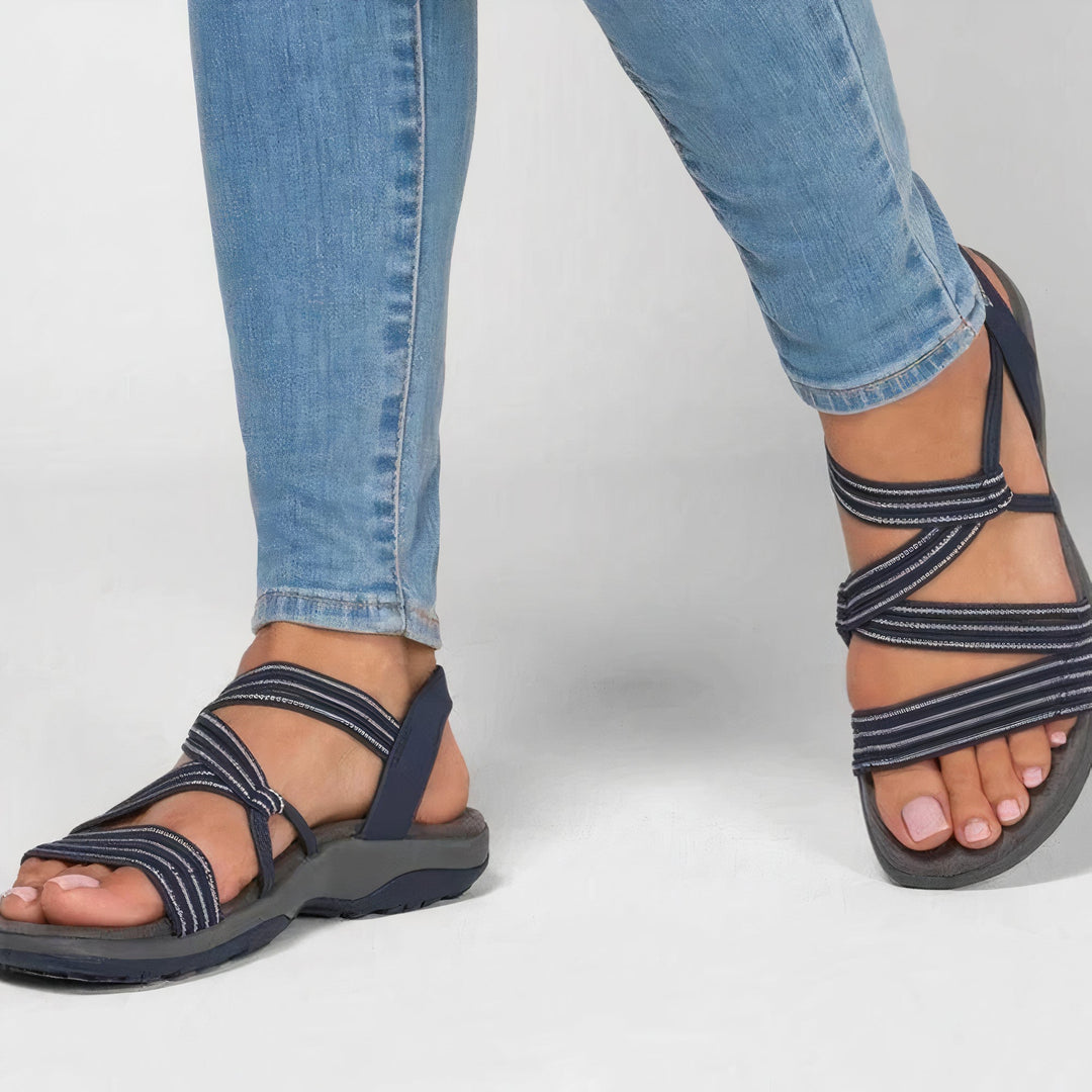 Niamh | Damen Flache Strand-Sandalen