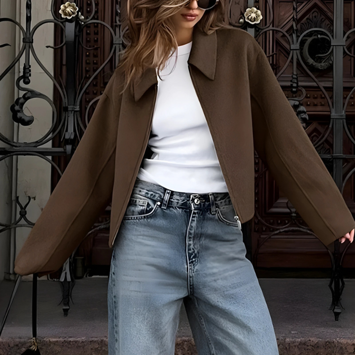 Damen Kastenförmiger Mantel | Warm und Stylisch
