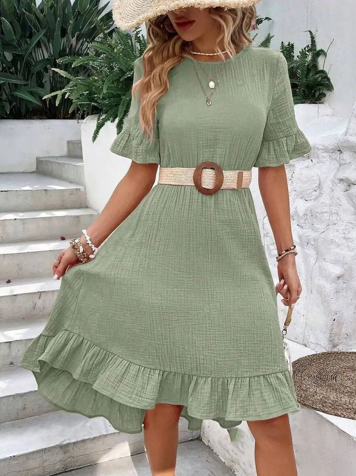 Brinley | Kurzärmeliges Midikleid für Frauen