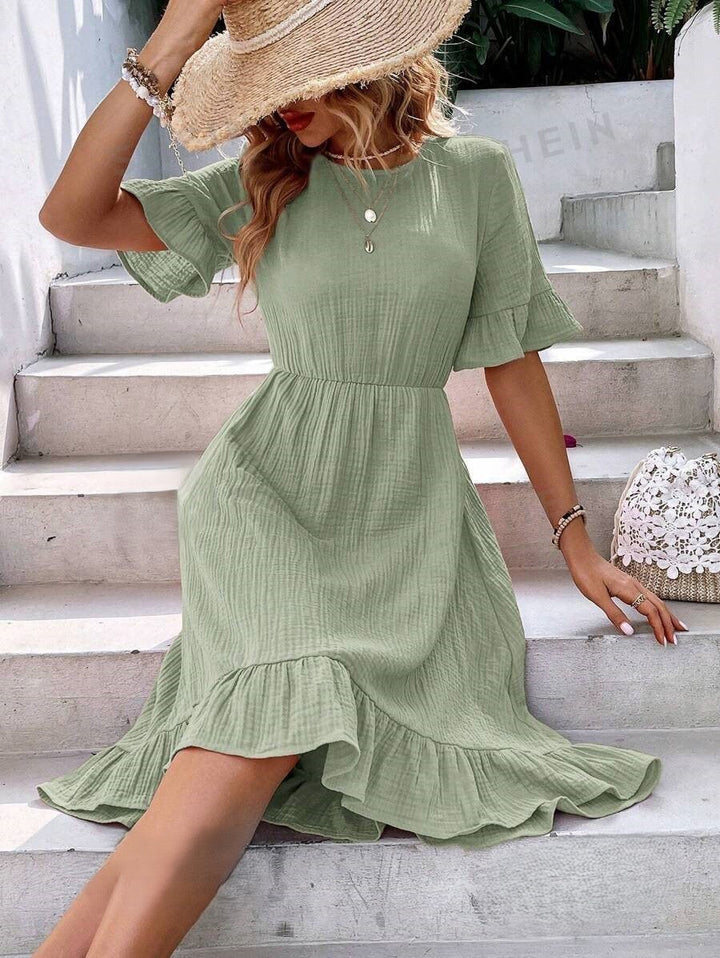 Brinley | Kurzärmeliges Midikleid für Frauen