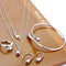 Eva | Damen 4-Teiliges Tropfenförmiges Schmuckset aus Sterlingsilber