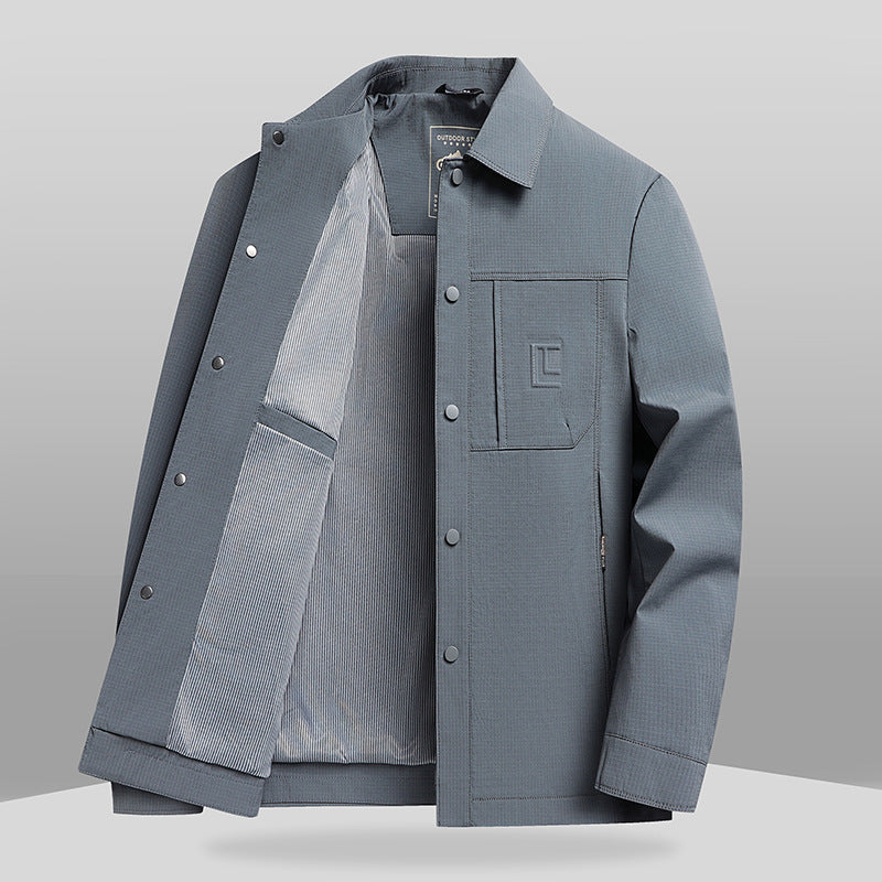 Herren Waffelstruktur Jacke | Geschäft Lässiger Stil