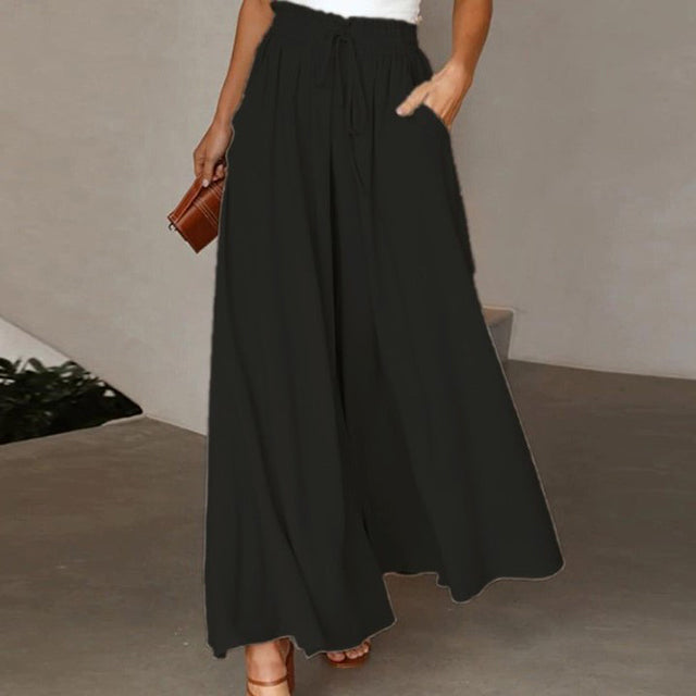 Lyra | Damen Weitem-Bein Leinenhose