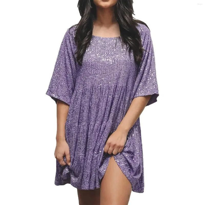 Azalea | Damen A-Linien Pailletten Partykleid