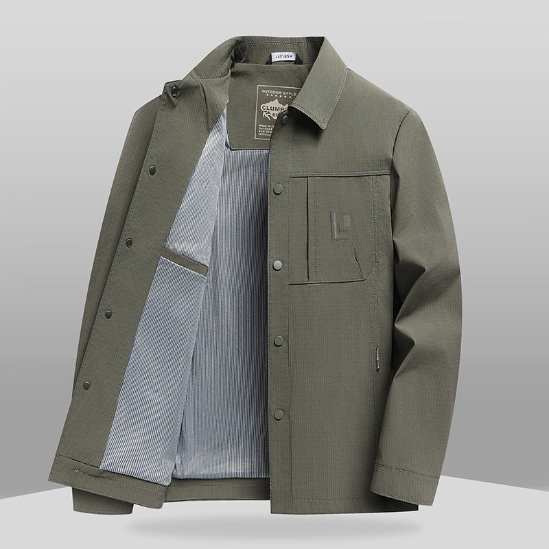 Herren Waffelstruktur Jacke | Geschäft Lässiger Stil