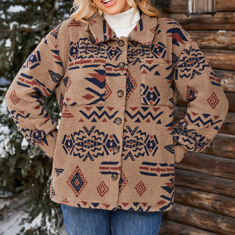 Damen Übergroße Plüschjacke | Warm und Stylisch