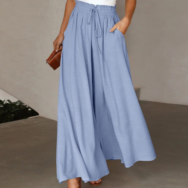 Lyra | Damen Weitem-Bein Leinenhose