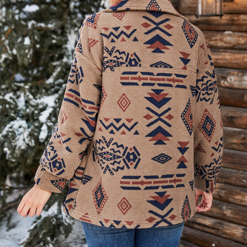 Damen Übergroße Plüschjacke | Warm und Stylisch