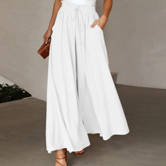 Lyra | Damen Weitem-Bein Leinenhose