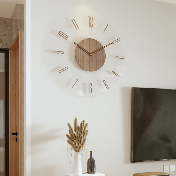 Nordische Wanduhr Aus Holz | Leise Bewegung ohne Ticken