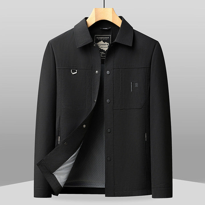 Herren Waffelstruktur Jacke | Geschäft Lässiger Stil