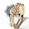 Amara | Funkelnder Mond und Sonne Silber Kristall Ring