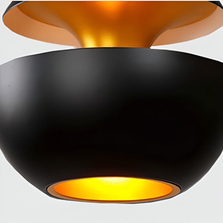 Apfel-Hängelampe | Schwarz-weiße Solar-Inspirierte Licht