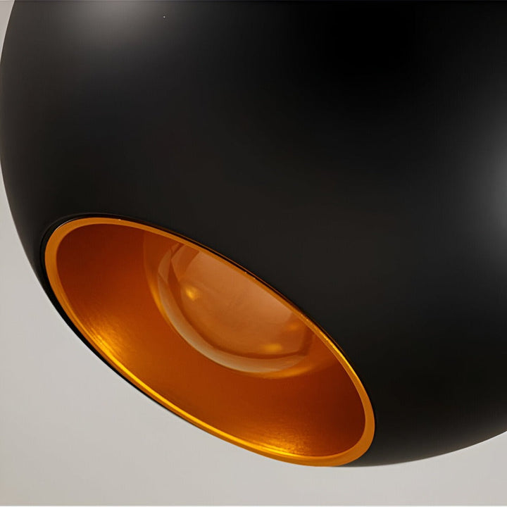 Apfel-Hängelampe | Schwarz-weiße Solar-Inspirierte Licht