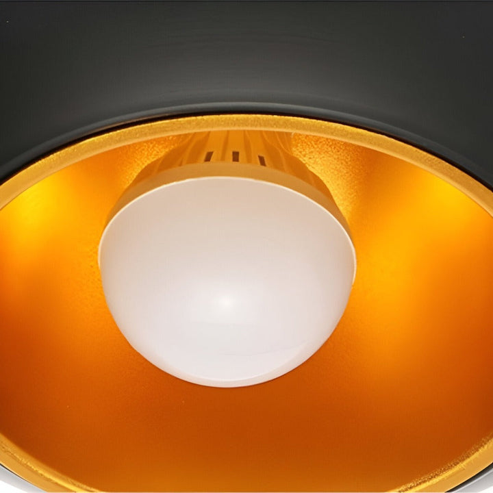 Apfel-Hängelampe | Schwarz-weiße Solar-Inspirierte Licht