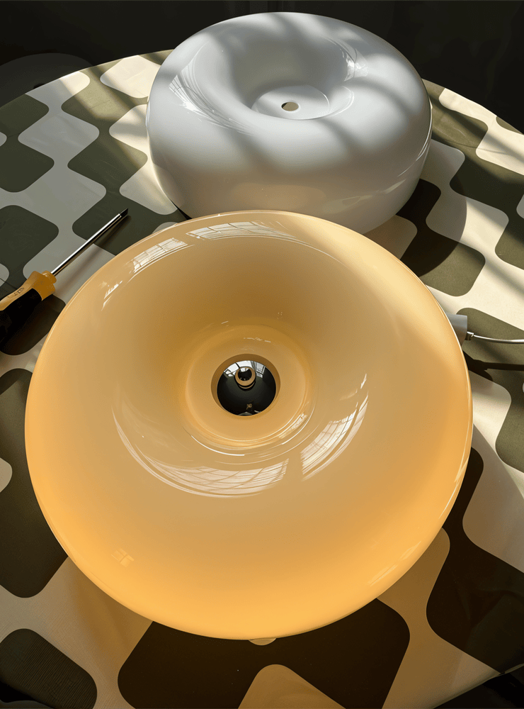 Donut Deckenleuchte | Moderne Skandinavische weißem Glas Pendelleuchte