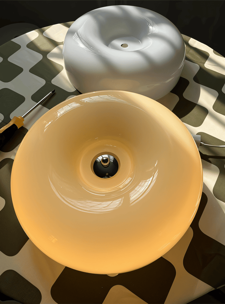 Donut Deckenleuchte | Moderne Skandinavische weißem Glas Pendelleuchte