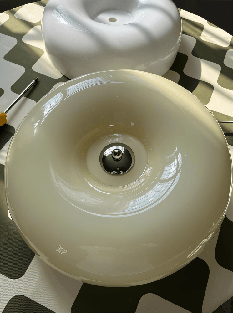 Donut Deckenleuchte | Moderne Skandinavische weißem Glas Pendelleuchte
