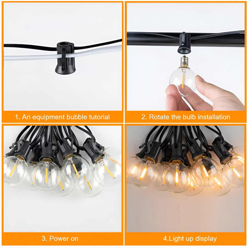 G40 Globus LED-Außenlichterkette