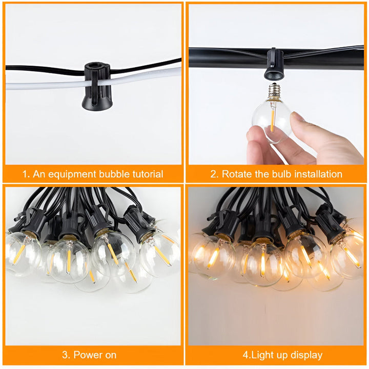 G40 Globus LED-Außenlichterkette