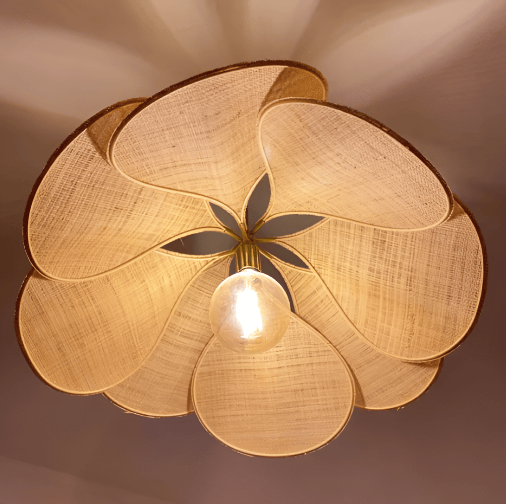 Jahrgang Blume Stoff Pendelleuchte
